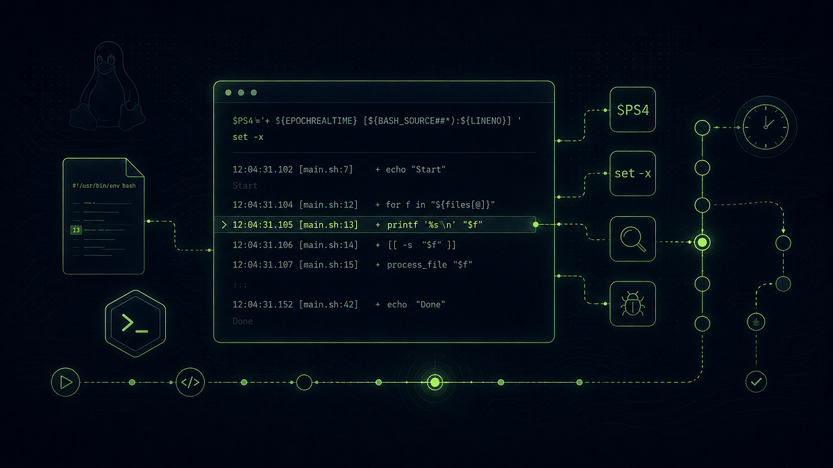 Debugging Bash Scripts with $PS4